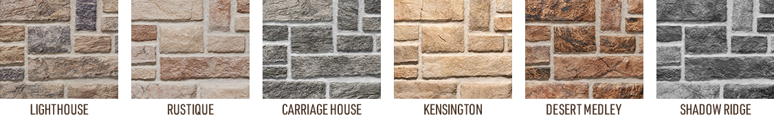 Qora Ashlar Stone color variations